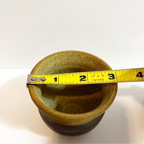 Indigenous Earthenware Small Pot Sanded Painted Pottery Signed Succulent Air 2x - Picture 13 of 13